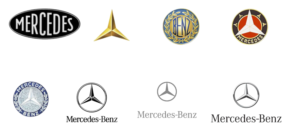 Mercedes-Benz logo evolution.